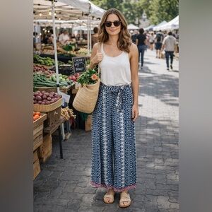 Jealous Tomato Wide Leg Pants Womens Size Medium Artsy Ladies